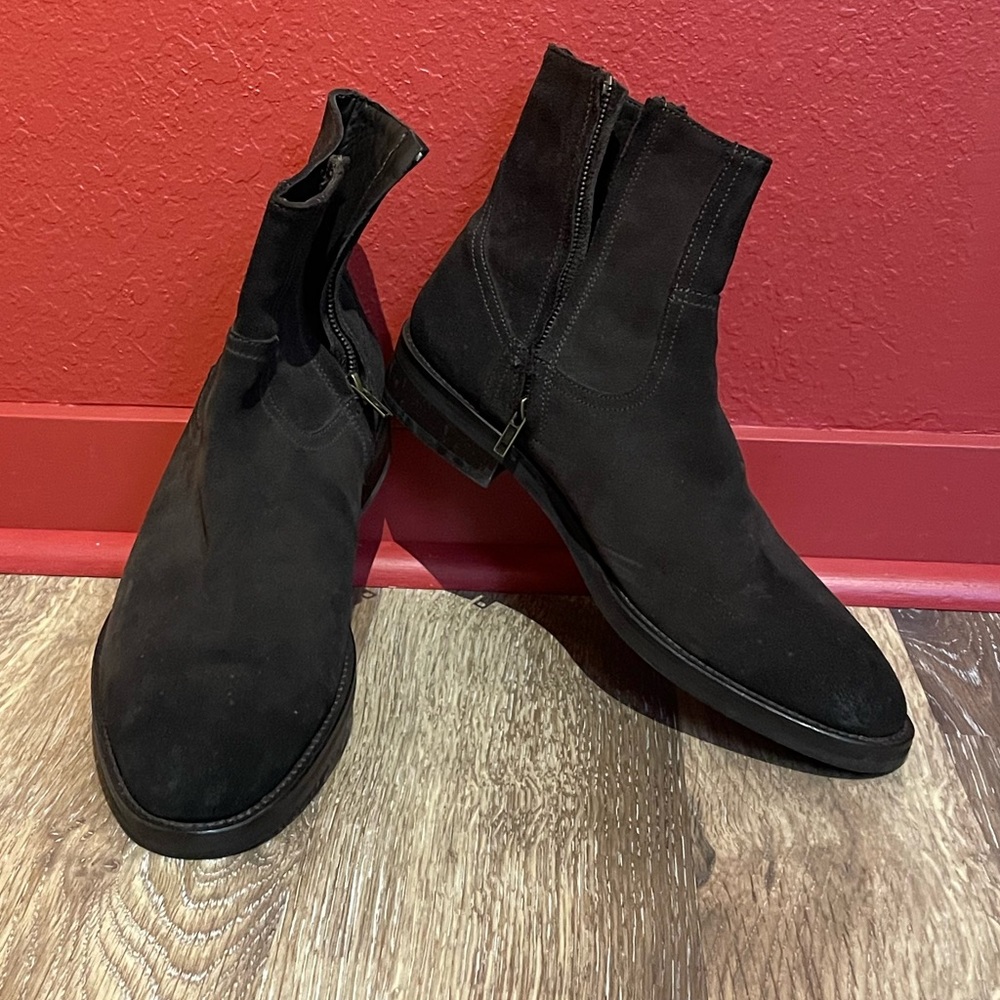 Suede Zip Boots